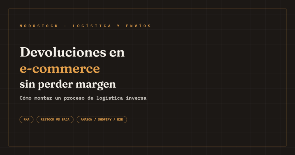 Devoluciones en e-commerce: proceso de logística inversa entre Amazon, Shopify y B2B