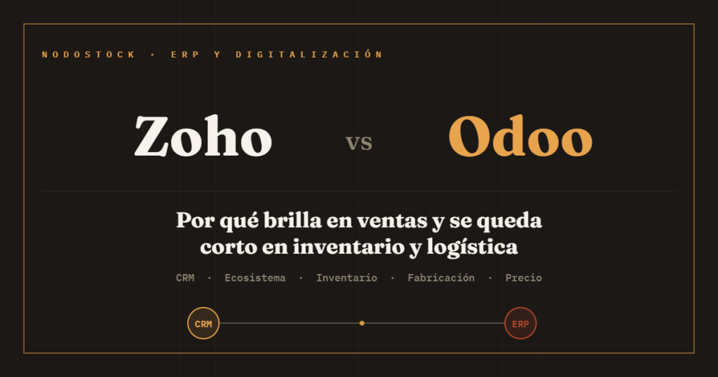 Comparativa Zoho vs Odoo para e-commerce, CRM frente a ERP